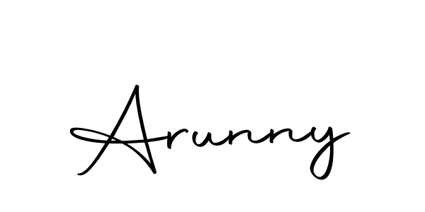 Design your own signature with our free online signature maker. With this signature software, you can create a handwritten (Autography-DOLnW) signature for name Arunny. Arunny signature style 10 images and pictures png