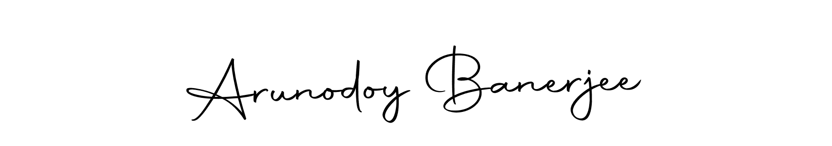Make a beautiful signature design for name Arunodoy Banerjee. With this signature (Autography-DOLnW) style, you can create a handwritten signature for free. Arunodoy Banerjee signature style 10 images and pictures png
