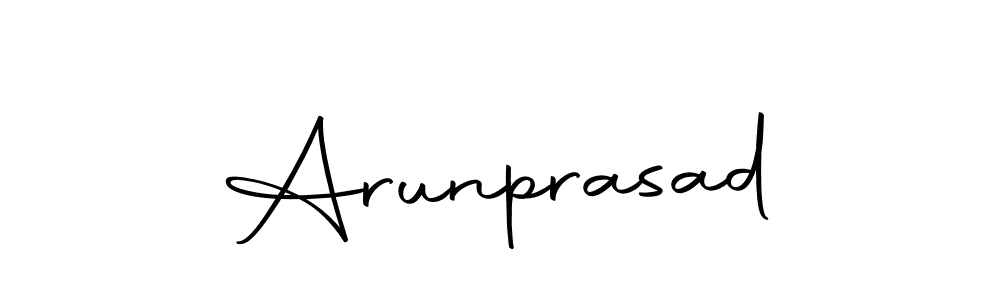 Design your own signature with our free online signature maker. With this signature software, you can create a handwritten (Autography-DOLnW) signature for name Arunprasad. Arunprasad signature style 10 images and pictures png