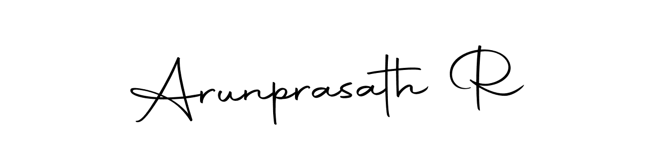 It looks lik you need a new signature style for name Arunprasath R. Design unique handwritten (Autography-DOLnW) signature with our free signature maker in just a few clicks. Arunprasath R signature style 10 images and pictures png