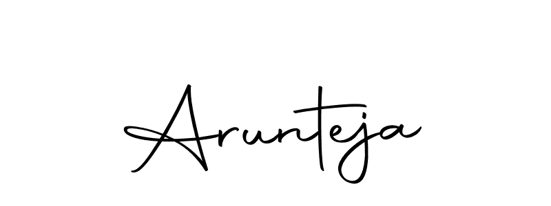 Use a signature maker to create a handwritten signature online. With this signature software, you can design (Autography-DOLnW) your own signature for name Arunteja. Arunteja signature style 10 images and pictures png