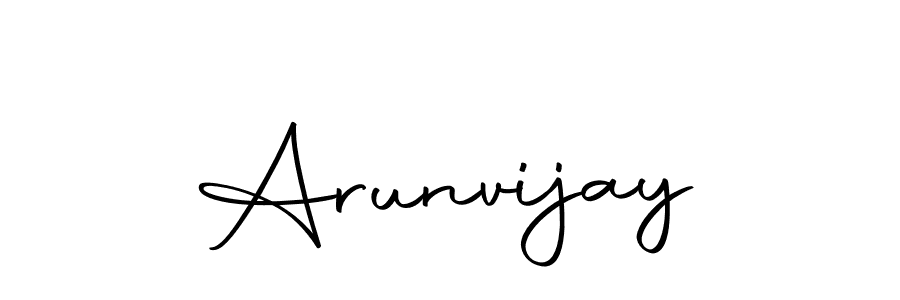 Create a beautiful signature design for name Arunvijay. With this signature (Autography-DOLnW) fonts, you can make a handwritten signature for free. Arunvijay signature style 10 images and pictures png