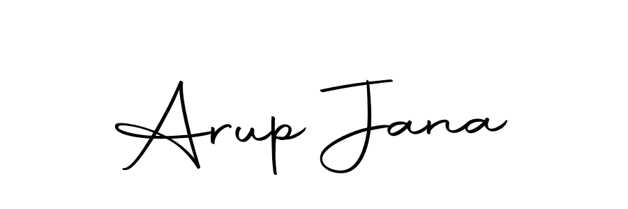 Design your own signature with our free online signature maker. With this signature software, you can create a handwritten (Autography-DOLnW) signature for name Arup Jana. Arup Jana signature style 10 images and pictures png