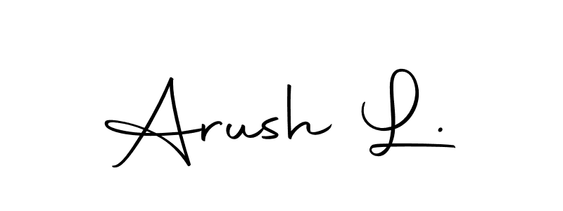 Use a signature maker to create a handwritten signature online. With this signature software, you can design (Autography-DOLnW) your own signature for name Arush L.. Arush L. signature style 10 images and pictures png