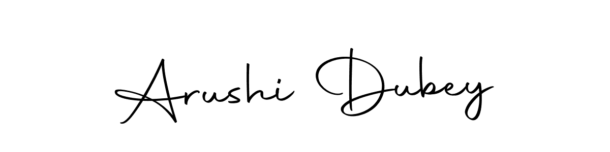 How to make Arushi Dubey name signature. Use Autography-DOLnW style for creating short signs online. This is the latest handwritten sign. Arushi Dubey signature style 10 images and pictures png