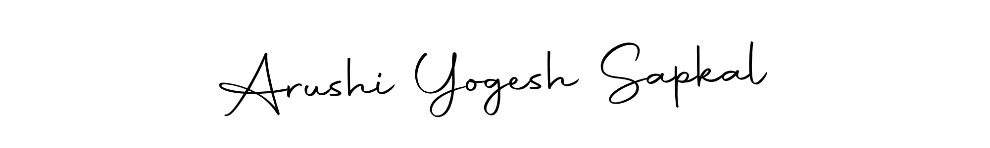 Check out images of Autograph of Arushi Yogesh Sapkal name. Actor Arushi Yogesh Sapkal Signature Style. Autography-DOLnW is a professional sign style online. Arushi Yogesh Sapkal signature style 10 images and pictures png