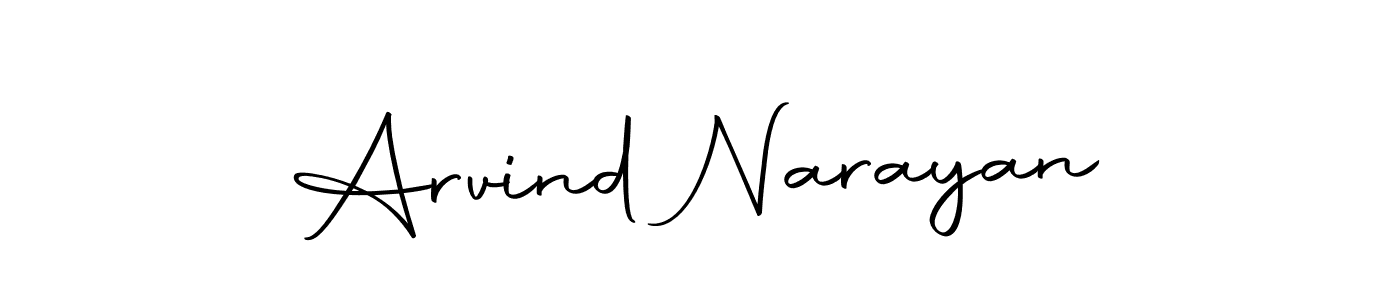 How to make Arvind Narayan name signature. Use Autography-DOLnW style for creating short signs online. This is the latest handwritten sign. Arvind Narayan signature style 10 images and pictures png