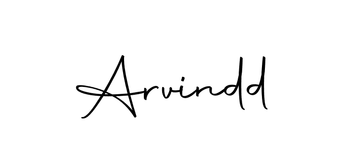 Use a signature maker to create a handwritten signature online. With this signature software, you can design (Autography-DOLnW) your own signature for name Arvindd. Arvindd signature style 10 images and pictures png