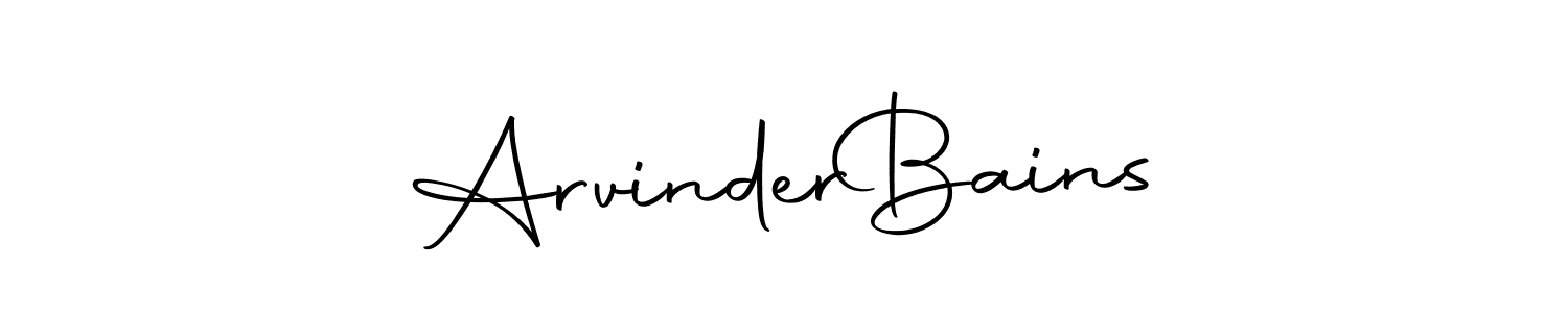 Also we have Arvinder  Bains name is the best signature style. Create professional handwritten signature collection using Autography-DOLnW autograph style. Arvinder  Bains signature style 10 images and pictures png