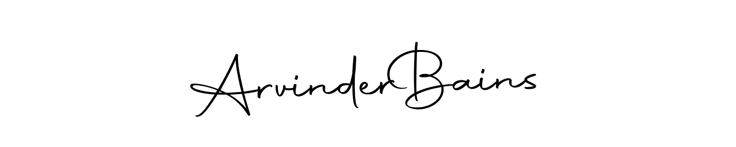 Autography-DOLnW is a professional signature style that is perfect for those who want to add a touch of class to their signature. It is also a great choice for those who want to make their signature more unique. Get Arvinder  Bains name to fancy signature for free. Arvinder  Bains signature style 10 images and pictures png
