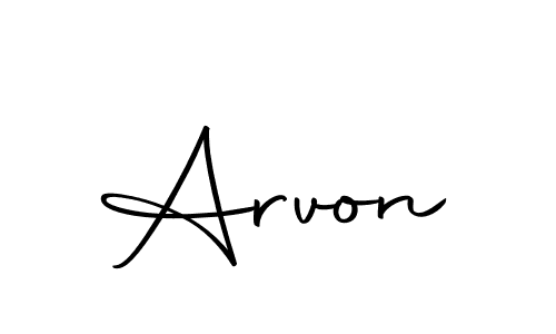 Design your own signature with our free online signature maker. With this signature software, you can create a handwritten (Autography-DOLnW) signature for name Arvon. Arvon signature style 10 images and pictures png