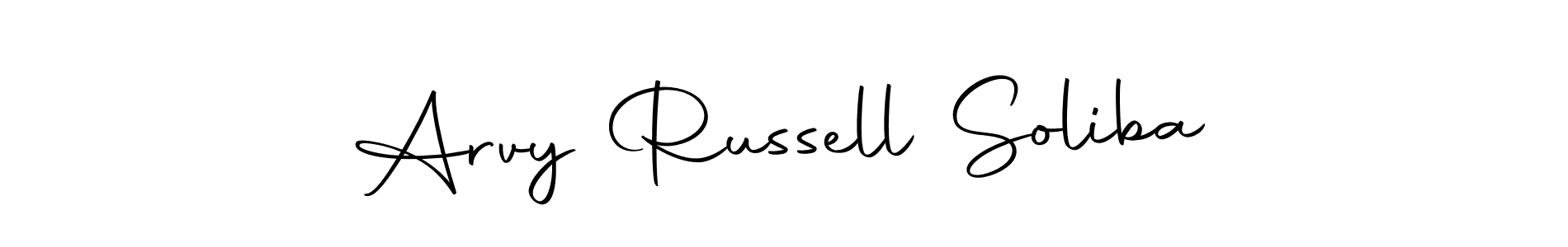 Autography-DOLnW is a professional signature style that is perfect for those who want to add a touch of class to their signature. It is also a great choice for those who want to make their signature more unique. Get Arvy Russell Soliba name to fancy signature for free. Arvy Russell Soliba signature style 10 images and pictures png