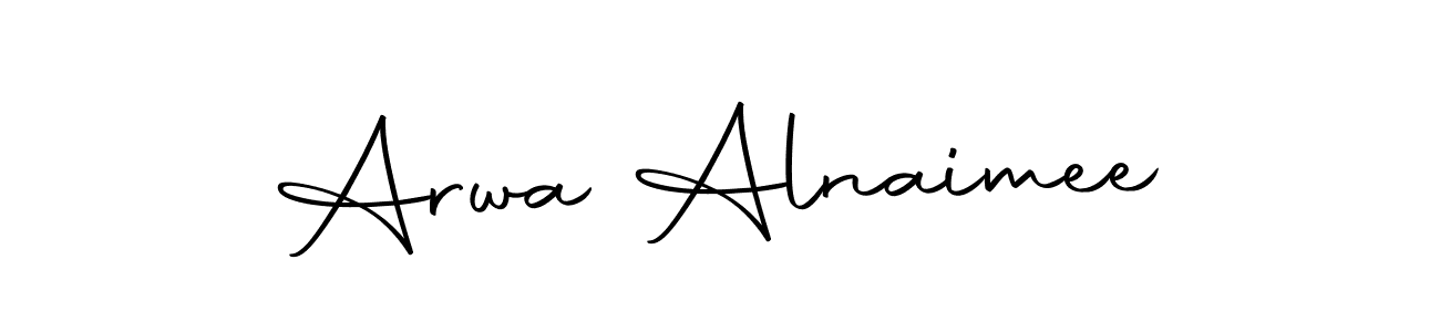 Make a short Arwa Alnaimee signature style. Manage your documents anywhere anytime using Autography-DOLnW. Create and add eSignatures, submit forms, share and send files easily. Arwa Alnaimee signature style 10 images and pictures png