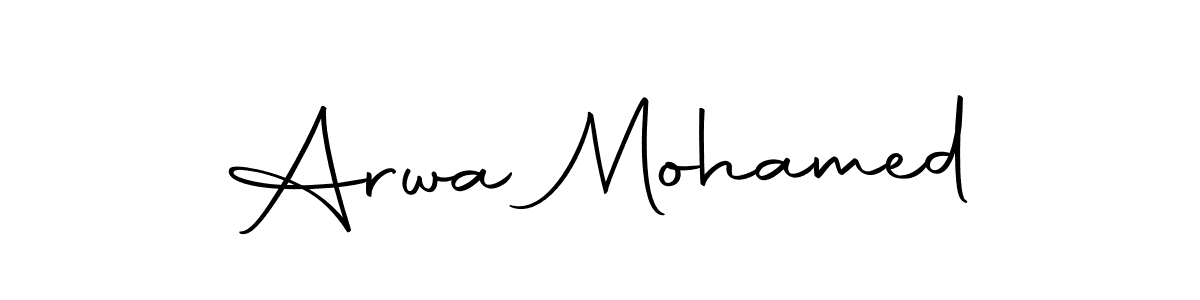 Make a short Arwa Mohamed signature style. Manage your documents anywhere anytime using Autography-DOLnW. Create and add eSignatures, submit forms, share and send files easily. Arwa Mohamed signature style 10 images and pictures png