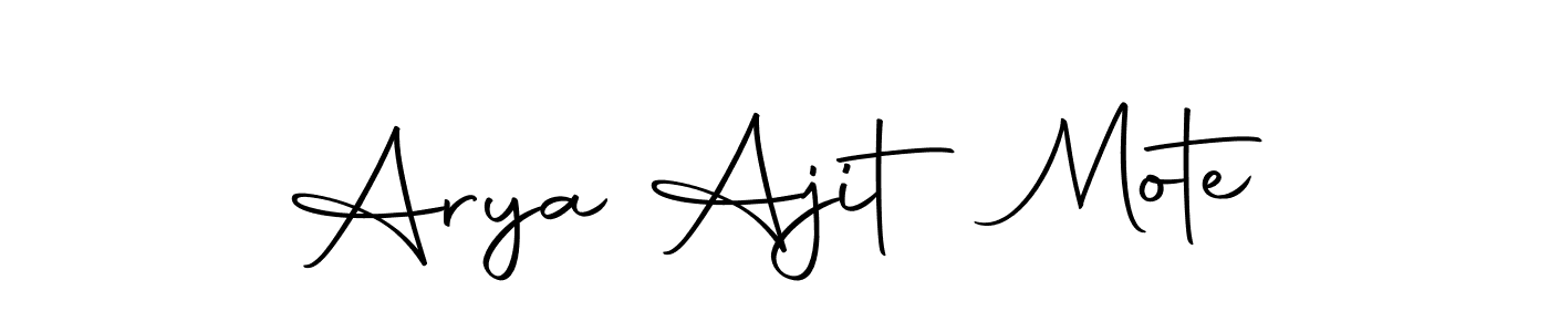 You can use this online signature creator to create a handwritten signature for the name Arya Ajit Mote. This is the best online autograph maker. Arya Ajit Mote signature style 10 images and pictures png