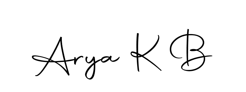 Make a beautiful signature design for name Arya K B. With this signature (Autography-DOLnW) style, you can create a handwritten signature for free. Arya K B signature style 10 images and pictures png