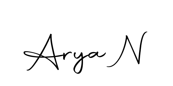 Make a beautiful signature design for name Arya N. Use this online signature maker to create a handwritten signature for free. Arya N signature style 10 images and pictures png