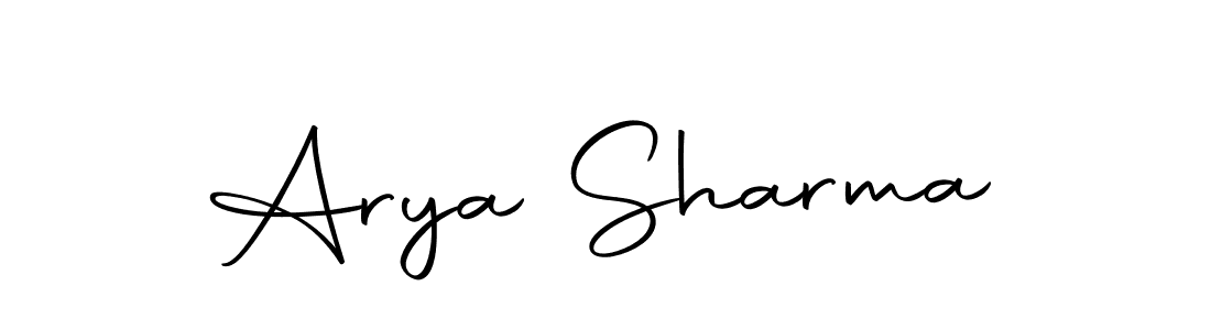 How to make Arya Sharma name signature. Use Autography-DOLnW style for creating short signs online. This is the latest handwritten sign. Arya Sharma signature style 10 images and pictures png