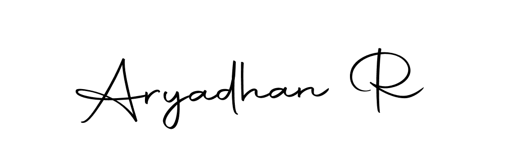 This is the best signature style for the Aryadhan R name. Also you like these signature font (Autography-DOLnW). Mix name signature. Aryadhan R signature style 10 images and pictures png