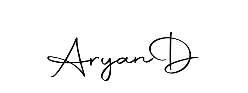 You should practise on your own different ways (Autography-DOLnW) to write your name (Aryan  D) in signature. don't let someone else do it for you. Aryan  D signature style 10 images and pictures png