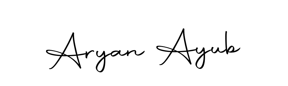 Create a beautiful signature design for name Aryan Ayub. With this signature (Autography-DOLnW) fonts, you can make a handwritten signature for free. Aryan Ayub signature style 10 images and pictures png