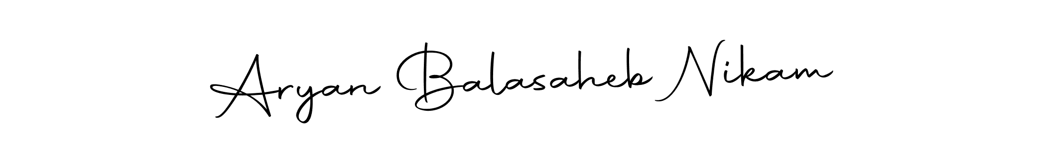 The best way (Autography-DOLnW) to make a short signature is to pick only two or three words in your name. The name Aryan Balasaheb Nikam include a total of six letters. For converting this name. Aryan Balasaheb Nikam signature style 10 images and pictures png