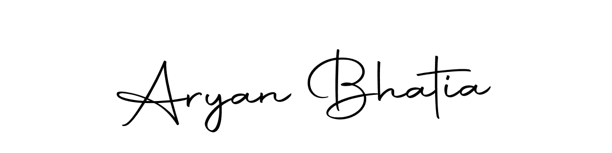 How to make Aryan Bhatia name signature. Use Autography-DOLnW style for creating short signs online. This is the latest handwritten sign. Aryan Bhatia signature style 10 images and pictures png