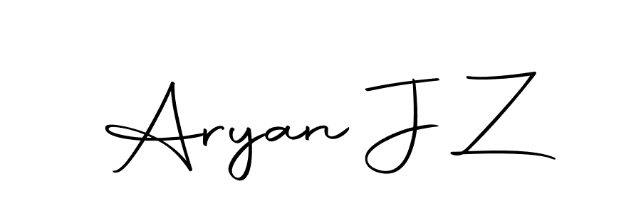 Create a beautiful signature design for name Aryan J Z. With this signature (Autography-DOLnW) fonts, you can make a handwritten signature for free. Aryan J Z signature style 10 images and pictures png