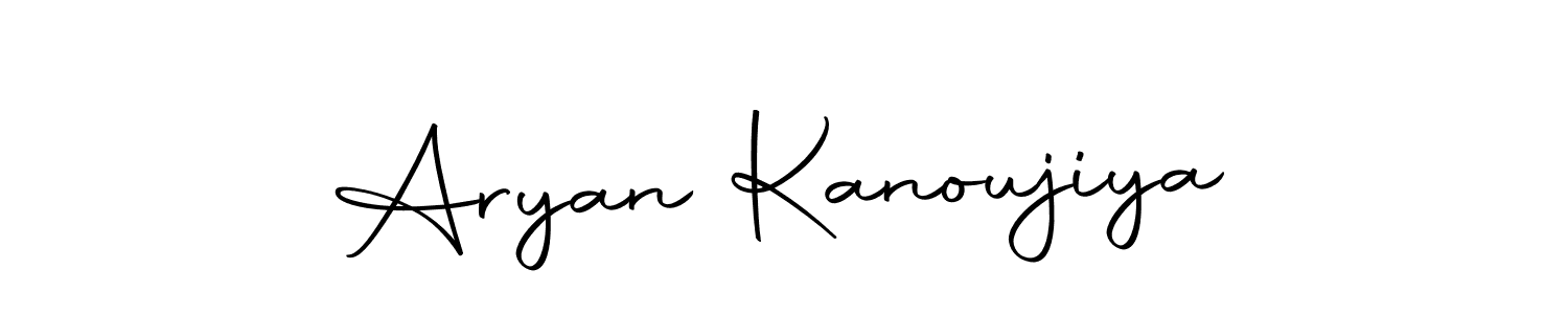 How to make Aryan Kanoujiya name signature. Use Autography-DOLnW style for creating short signs online. This is the latest handwritten sign. Aryan Kanoujiya signature style 10 images and pictures png