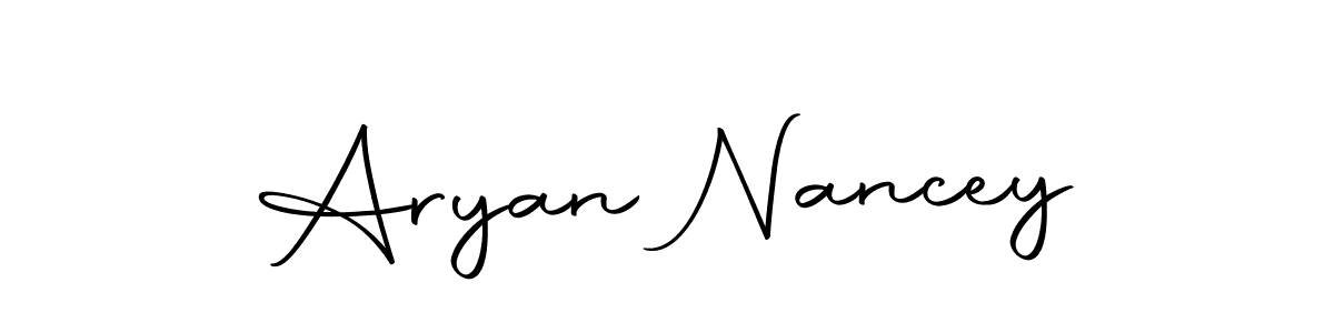 You should practise on your own different ways (Autography-DOLnW) to write your name (Aryan Nancey) in signature. don't let someone else do it for you. Aryan Nancey signature style 10 images and pictures png