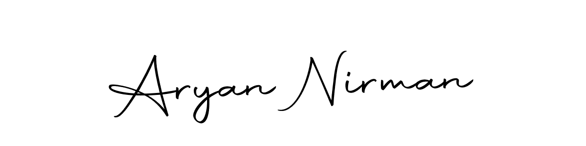 Make a beautiful signature design for name Aryan Nirman. With this signature (Autography-DOLnW) style, you can create a handwritten signature for free. Aryan Nirman signature style 10 images and pictures png