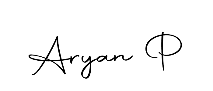 if you are searching for the best signature style for your name Aryan P. so please give up your signature search. here we have designed multiple signature styles  using Autography-DOLnW. Aryan P signature style 10 images and pictures png