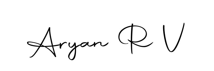 Autography-DOLnW is a professional signature style that is perfect for those who want to add a touch of class to their signature. It is also a great choice for those who want to make their signature more unique. Get Aryan R V name to fancy signature for free. Aryan R V signature style 10 images and pictures png