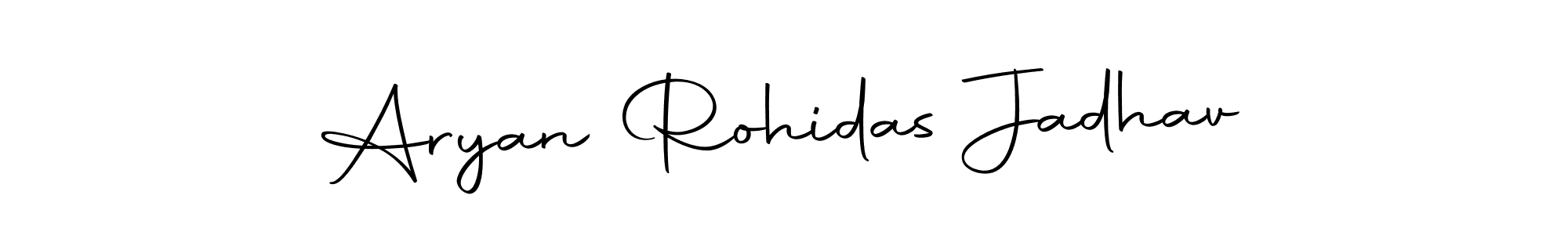 Create a beautiful signature design for name Aryan Rohidas Jadhav. With this signature (Autography-DOLnW) fonts, you can make a handwritten signature for free. Aryan Rohidas Jadhav signature style 10 images and pictures png