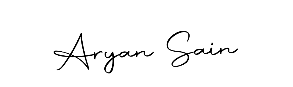 You can use this online signature creator to create a handwritten signature for the name Aryan Sain. This is the best online autograph maker. Aryan Sain signature style 10 images and pictures png