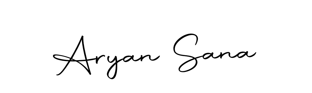 How to make Aryan Sana name signature. Use Autography-DOLnW style for creating short signs online. This is the latest handwritten sign. Aryan Sana signature style 10 images and pictures png