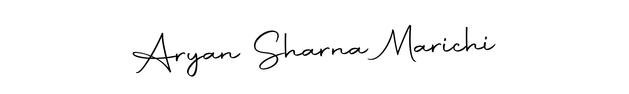 You should practise on your own different ways (Autography-DOLnW) to write your name (Aryan Sharna Marichi) in signature. don't let someone else do it for you. Aryan Sharna Marichi signature style 10 images and pictures png