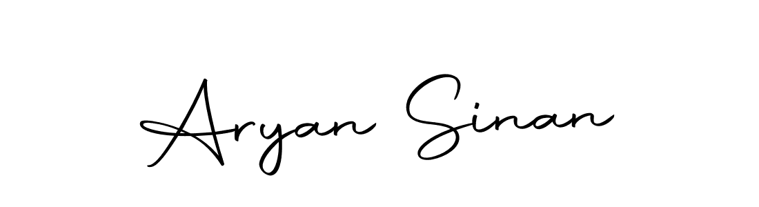 Use a signature maker to create a handwritten signature online. With this signature software, you can design (Autography-DOLnW) your own signature for name Aryan Sinan. Aryan Sinan signature style 10 images and pictures png