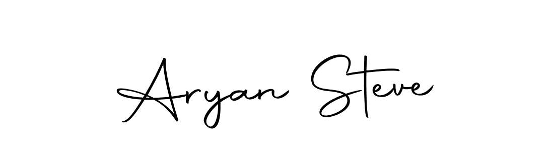 How to make Aryan Steve name signature. Use Autography-DOLnW style for creating short signs online. This is the latest handwritten sign. Aryan Steve signature style 10 images and pictures png