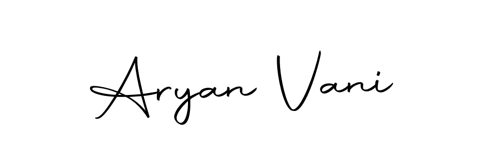 You can use this online signature creator to create a handwritten signature for the name Aryan Vani. This is the best online autograph maker. Aryan Vani signature style 10 images and pictures png