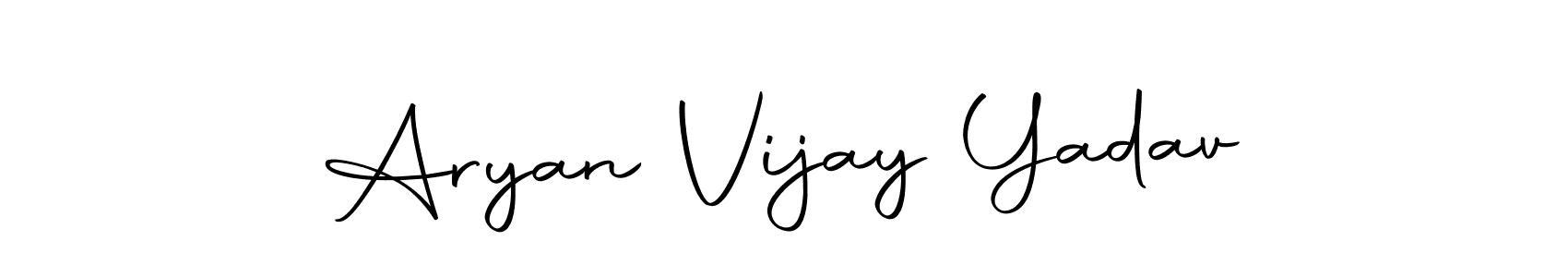 How to make Aryan Vijay Yadav name signature. Use Autography-DOLnW style for creating short signs online. This is the latest handwritten sign. Aryan Vijay Yadav signature style 10 images and pictures png