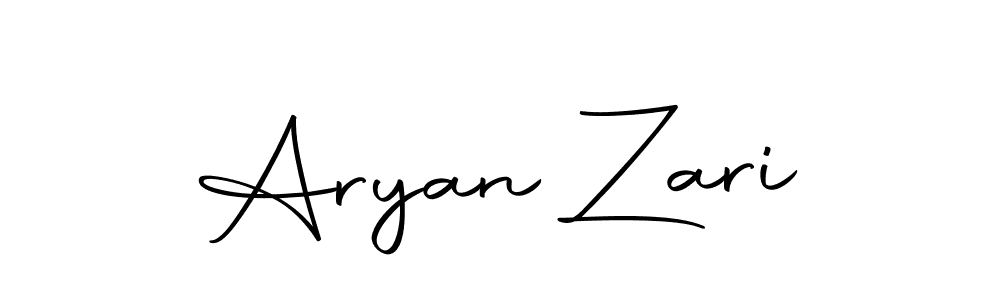 Use a signature maker to create a handwritten signature online. With this signature software, you can design (Autography-DOLnW) your own signature for name Aryan Zari. Aryan Zari signature style 10 images and pictures png