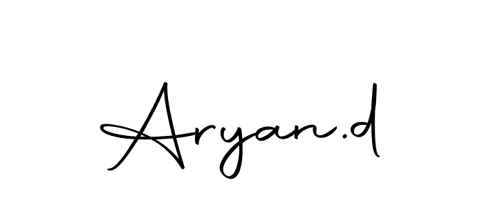 Create a beautiful signature design for name Aryan.d. With this signature (Autography-DOLnW) fonts, you can make a handwritten signature for free. Aryan.d signature style 10 images and pictures png
