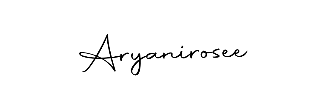Design your own signature with our free online signature maker. With this signature software, you can create a handwritten (Autography-DOLnW) signature for name Aryanirosee. Aryanirosee signature style 10 images and pictures png