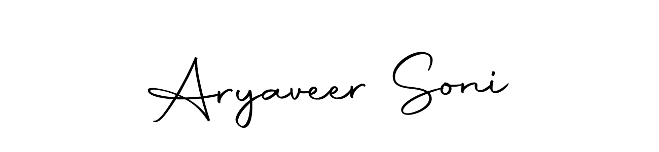 Create a beautiful signature design for name Aryaveer Soni. With this signature (Autography-DOLnW) fonts, you can make a handwritten signature for free. Aryaveer Soni signature style 10 images and pictures png