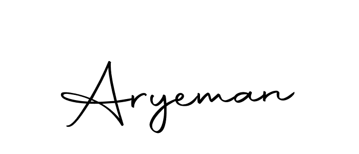 Design your own signature with our free online signature maker. With this signature software, you can create a handwritten (Autography-DOLnW) signature for name Aryeman. Aryeman signature style 10 images and pictures png