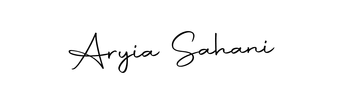 You should practise on your own different ways (Autography-DOLnW) to write your name (Aryia Sahani) in signature. don't let someone else do it for you. Aryia Sahani signature style 10 images and pictures png