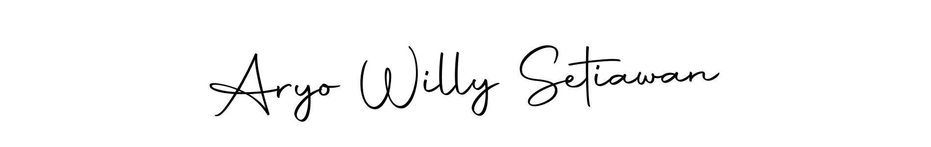 How to make Aryo Willy Setiawan name signature. Use Autography-DOLnW style for creating short signs online. This is the latest handwritten sign. Aryo Willy Setiawan signature style 10 images and pictures png