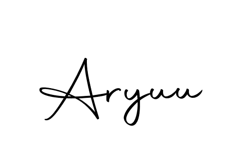 Make a beautiful signature design for name Aryuu. Use this online signature maker to create a handwritten signature for free. Aryuu signature style 10 images and pictures png