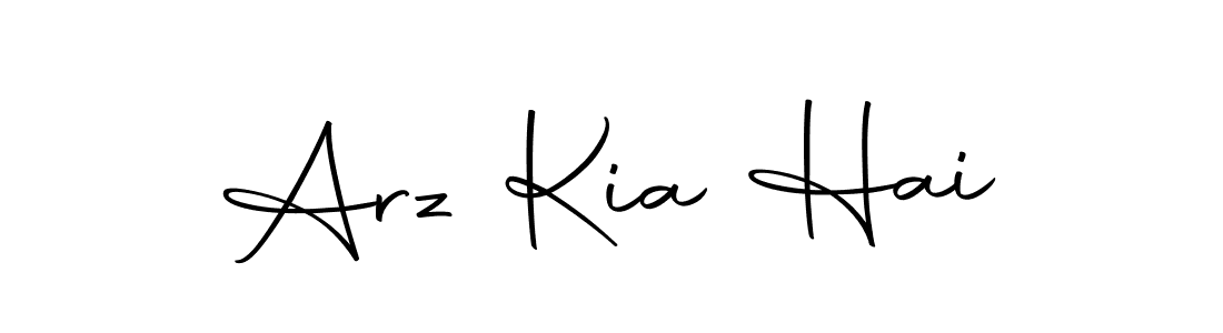 Use a signature maker to create a handwritten signature online. With this signature software, you can design (Autography-DOLnW) your own signature for name Arz Kia Hai. Arz Kia Hai signature style 10 images and pictures png